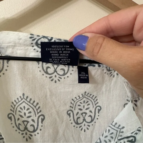 MADISON MATHEWS cotton top — size XL - Picture 4 of 7